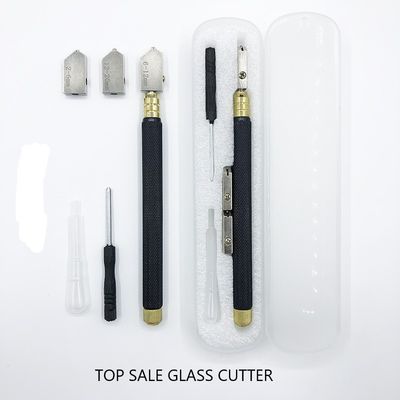 Công cụ cắt thủy tinh 2mm với tay cầm chứa dầu và tay cầm thép đen 145mm