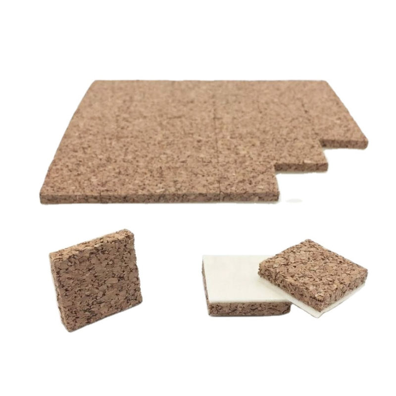 PBLOG bán hàng nóng Glass Divider Protector Cork Blocks For Glass Protection Cork Mat Pads Cork Pad tĩnh